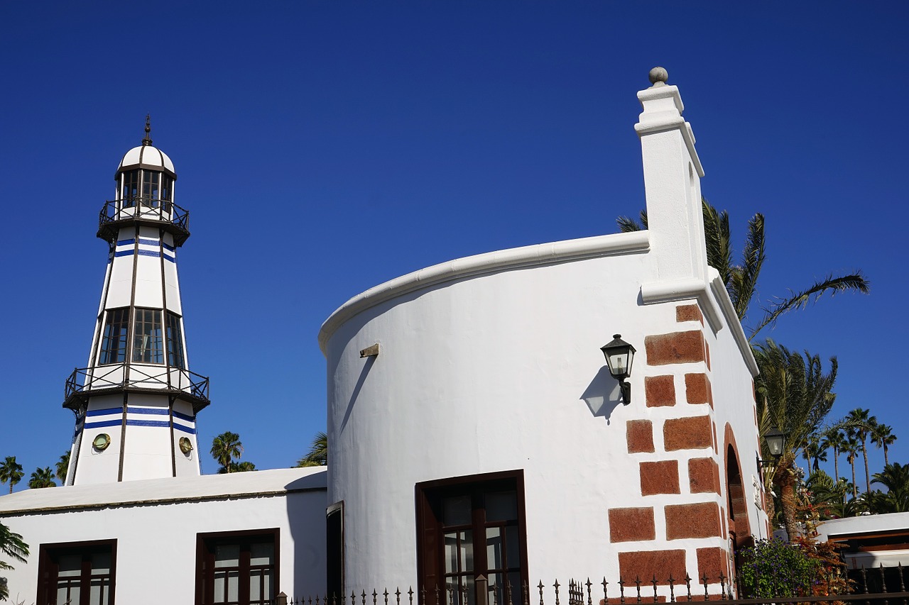 Puerto Del Carmen, Uostas, Švyturys, Dangus, Lanzarote, Nemokamos Nuotraukos,  Nemokama Licenzija