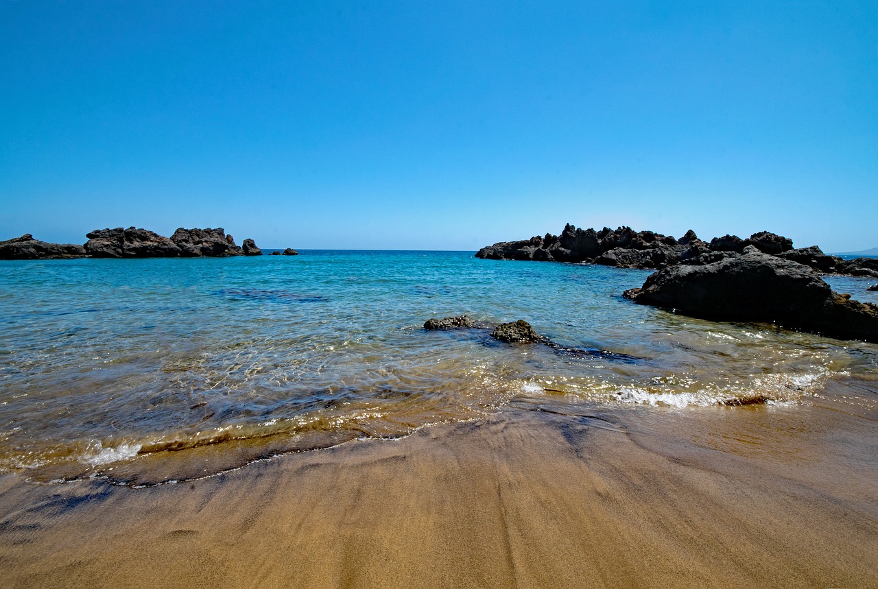 Puerto Del Carmen, Playa Chica, Lanzarote, Kanarų Salos, Ispanija, Afrika, Jūra, Papludimys, Vanduo, Kranto