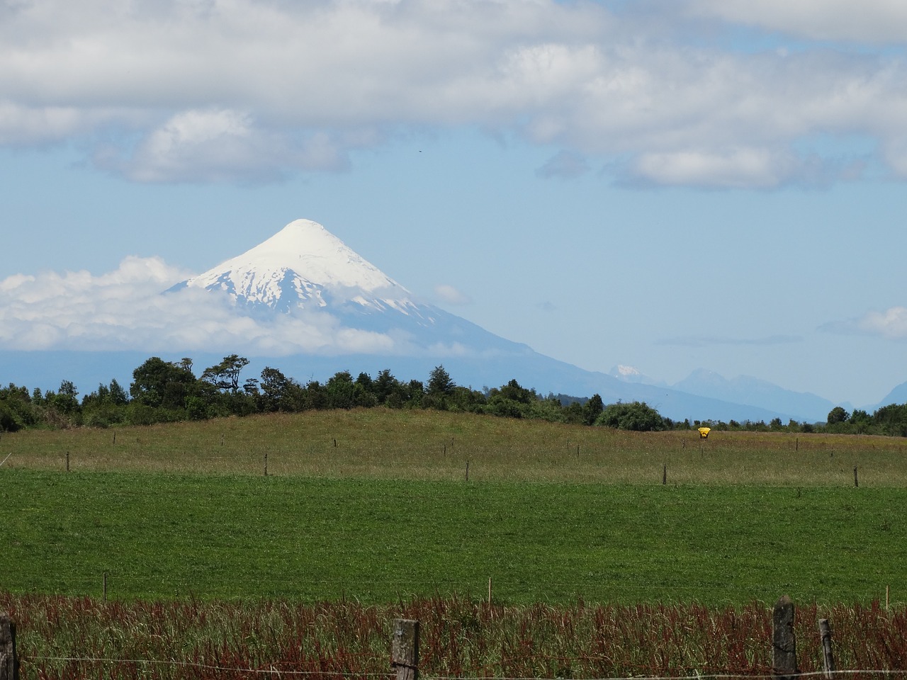 Puerto Vartai, Vulkanas, Osorno, Debesys, Osorno Vulkanas, Gamta, Kalnai, Dangus, Čile, Tūkstantmetis