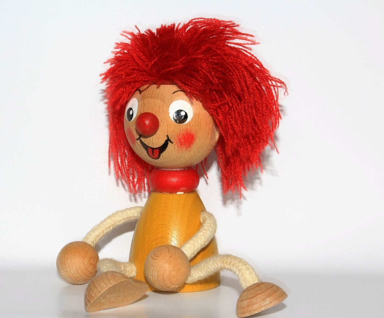 Pumuckl, Figūra, Žaislai, Vaikai, Mielas, Holzfigur, Raudoni Plaukai, Mediena, Juokinga, Mediniai Paveikslai