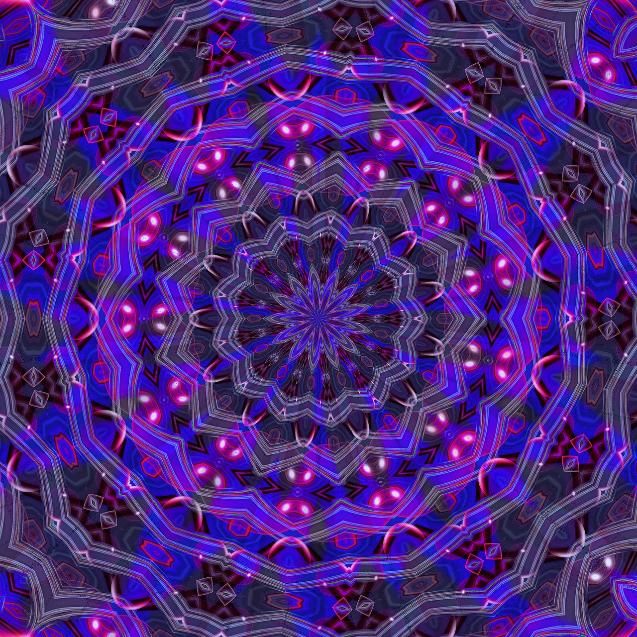 Violetinė, Kaleidoskopas, Mandala, Modelis, Kaleidoskopinė, Simetrija, Nemokamos Nuotraukos,  Nemokama Licenzija