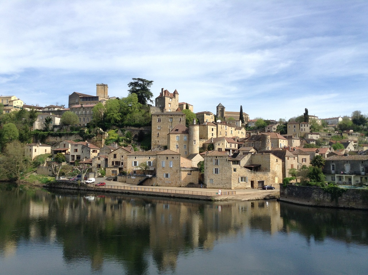 Puy Leveque, France, Kaimas, Upė, Viduramžių, Istorinis, Pastatai, Riverside, Romantiškas, Nemokamos Nuotraukos