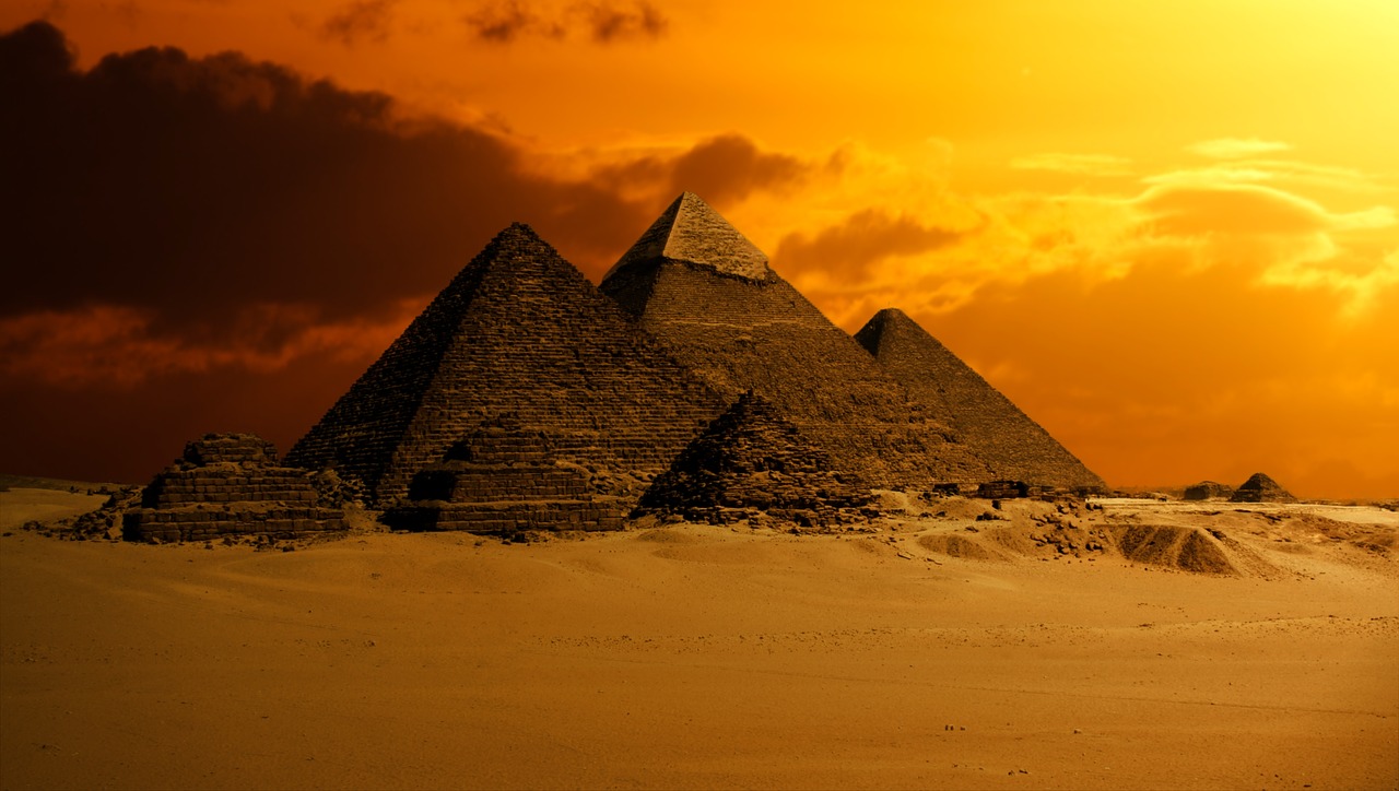 Piramidė, Dangus, Dykuma, Senovės, Egiptas, Paminklas, Istorinis, Kairas, Orientyras, Nemokamos Nuotraukos