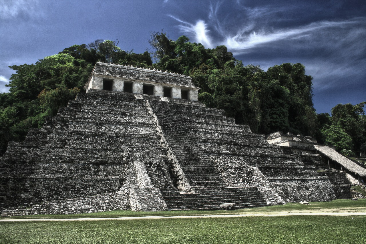 Piramidė, Palenque, Senovės, Šventykla, Architektūra, Meksika, Maya, Chiapas, Akmuo, Archeologija