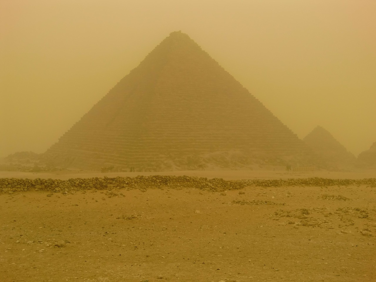 Piramidės, Egiptas, Smėlio Audra, Nemokamos Nuotraukos,  Nemokama Licenzija