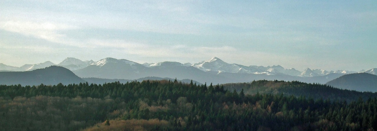 Pirėnai, Žiema, Kalnai, Panorama, Sniegas, Kraštovaizdis, France, Gamta, Miškas, Morgenstimmung