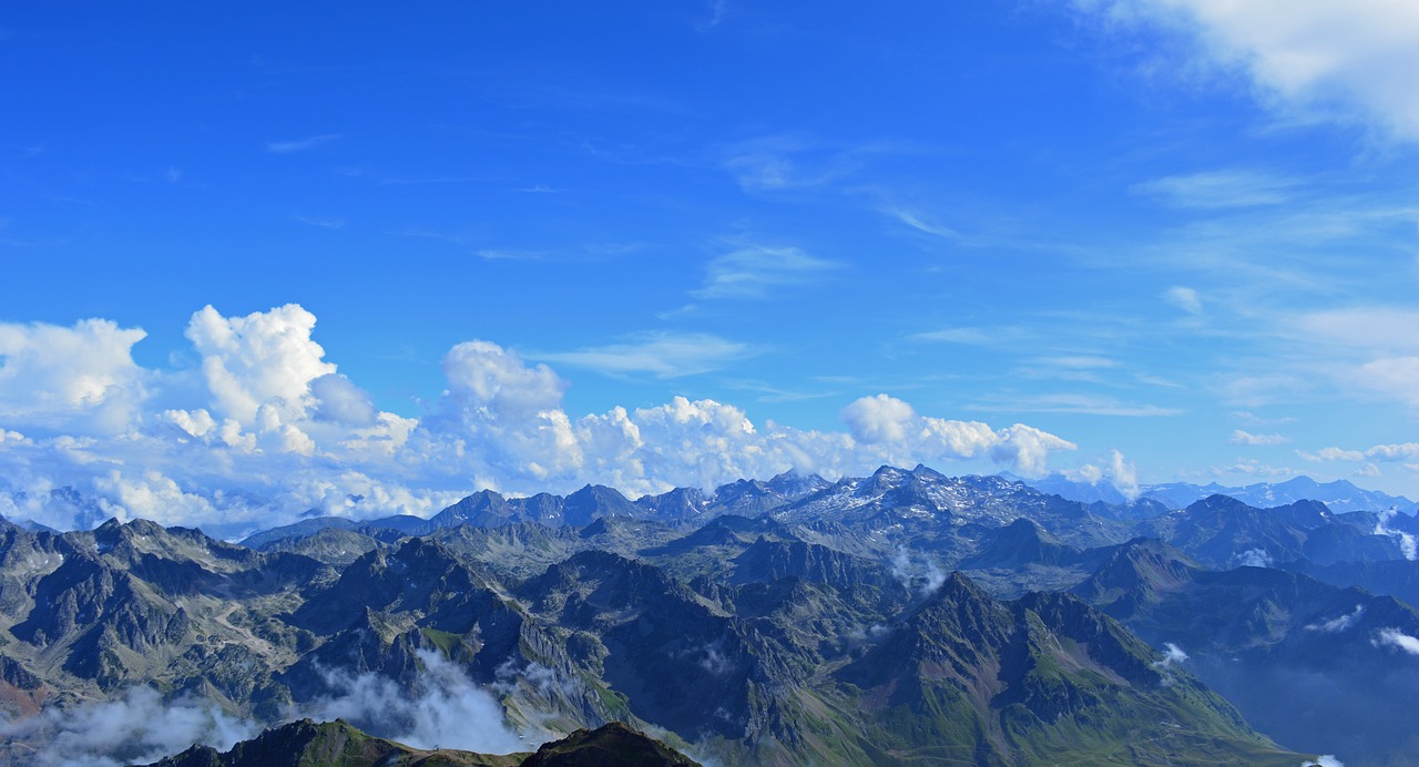 Pyrénées, Kalnas, Kraštovaizdis, Panorama, France, Aukščiausiojo Lygio Susitikimas, Aukštis, Panoraminiai Vaizdai, Gamta, Vaizdas