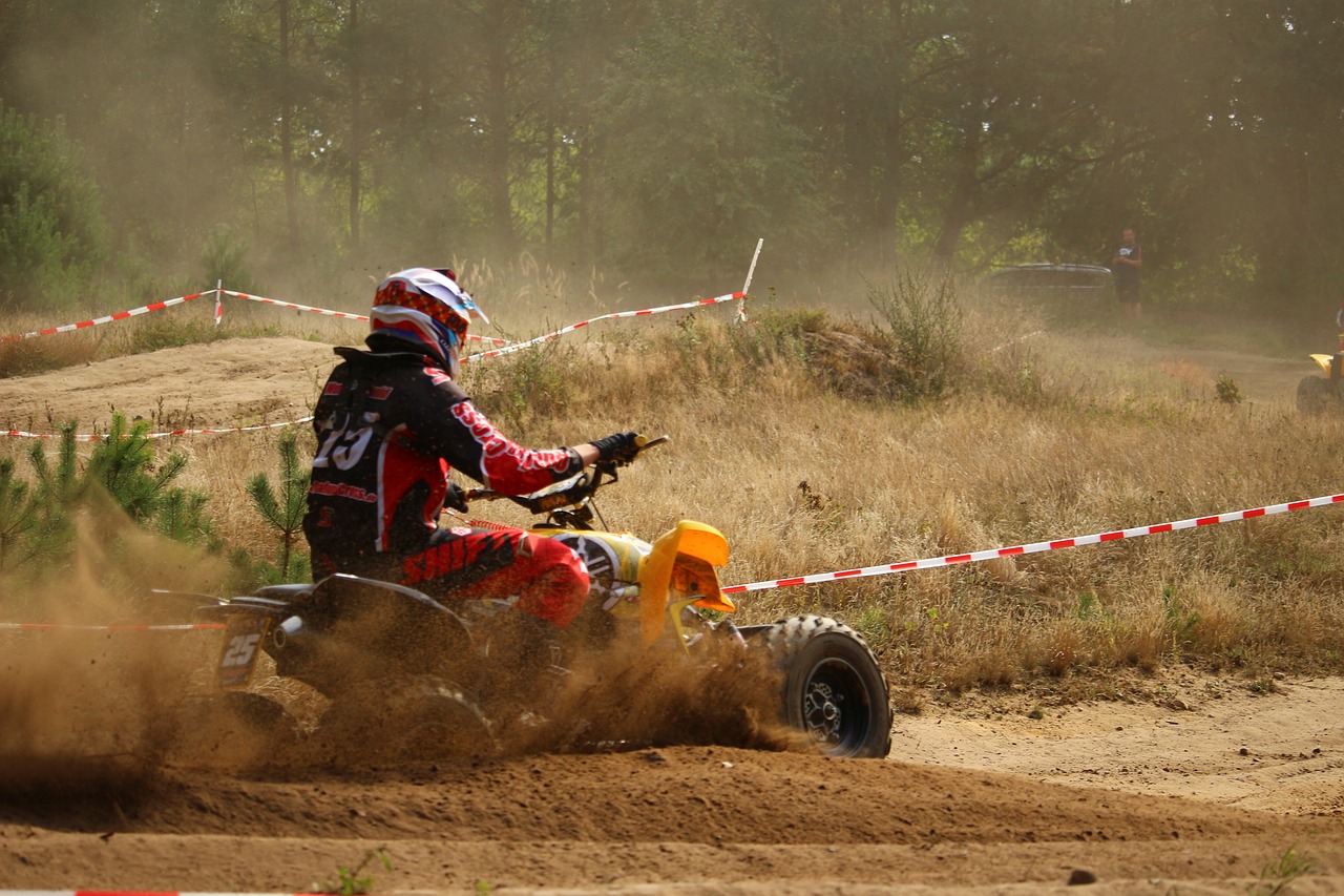 Quad, Atv, Motokroso, Kirsti, Smėlis, Motociklas, Visureigė Transporto Priemonė, Motorsportas, Enduro, Lenktynės