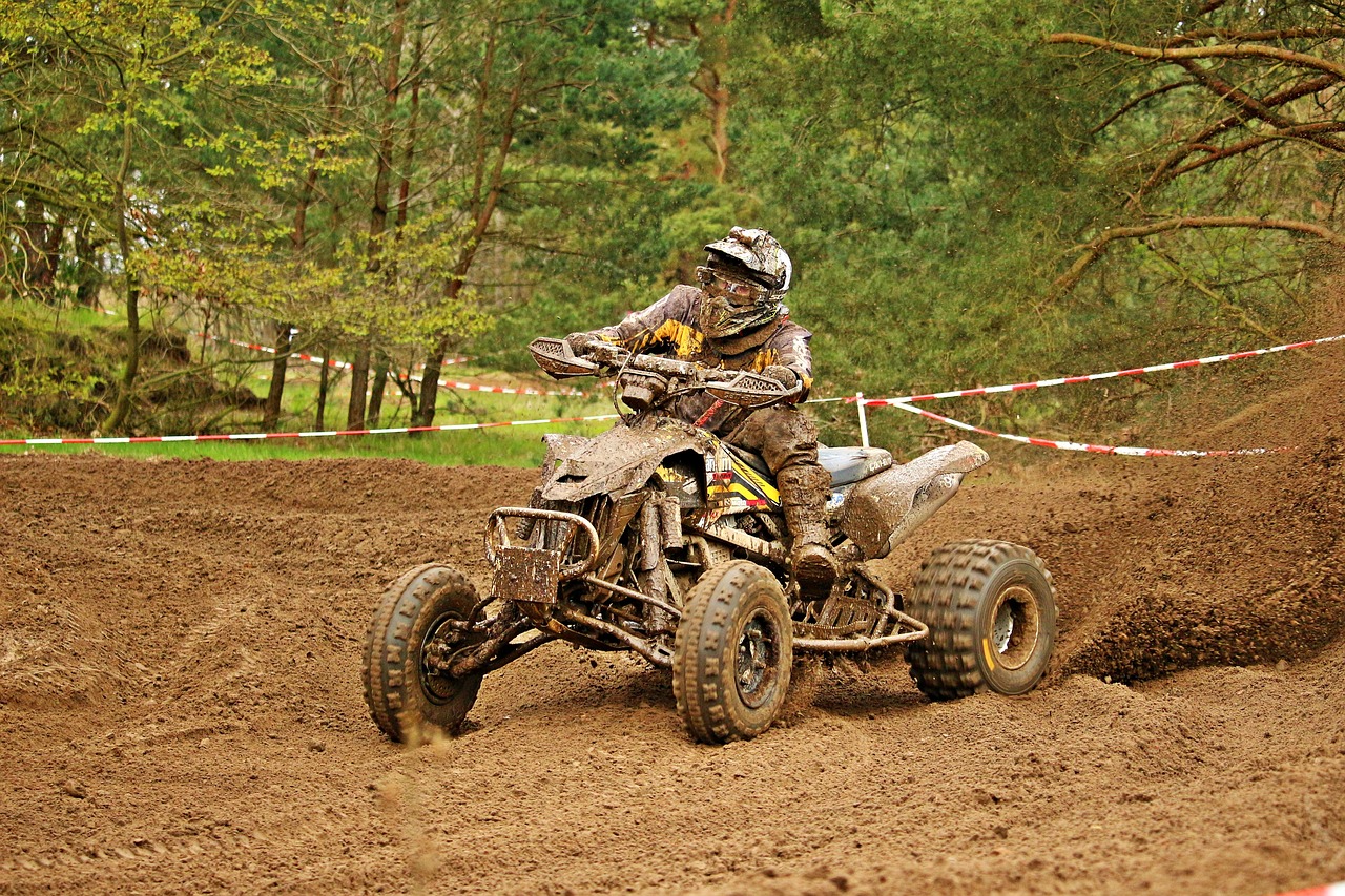 Quad, Atv, Motokroso, Motociklas, Kirsti, Visureigė Transporto Priemonė, Purvas, Enduro, Motorsportas, Motokroso Važiavimas