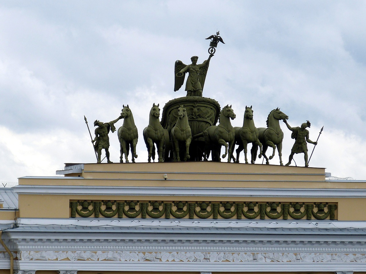 Quadriga, Sankt Peterburgas, Rusija, Arklys, Architektūra, Istoriškai, Pastatas, Erimitage, Skulptūra, Lankytinos Vietos