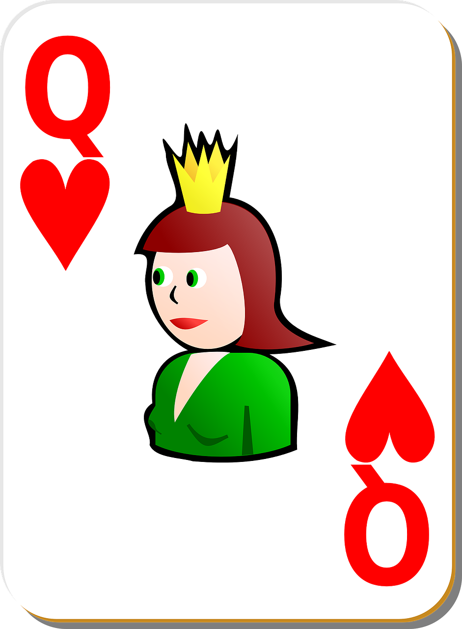 Karalienė, Širdis, Žaisti, Kortelės, Veidas, Pokeris, Žaidimas, Poilsis, Nemokama Vektorinė Grafika, Nemokamos Nuotraukos