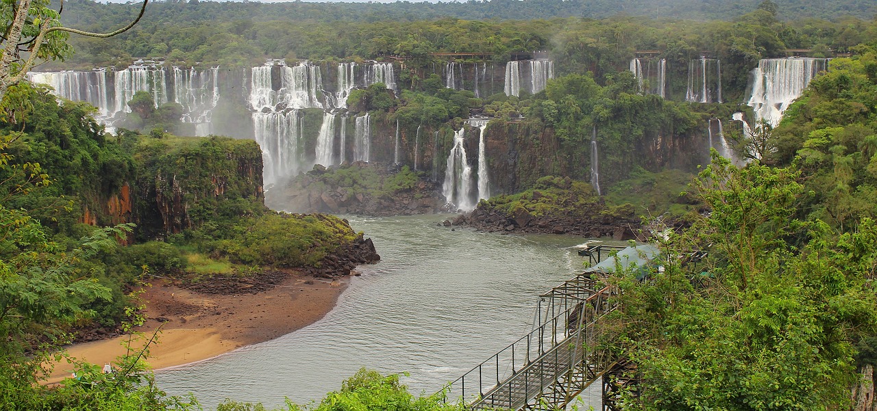 Krioklių Karalienė, Trigubas Sienas, Katarakta, Brazilija, Burnu Iguaçu, Kraštovaizdis, Gamta, Vanduo Patenka, Turizmas, Paraná