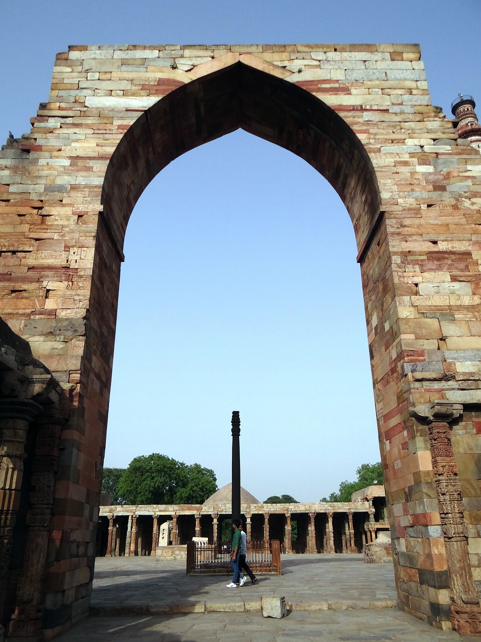 Qutab Kompleksas, Geležinis Stulpas, Arka, Islamo Paminklas, Unesco Pasaulio Paveldo Vieta, Delhi, Paminklas, Mūrinis Mūras, Ramstis, Moghalas