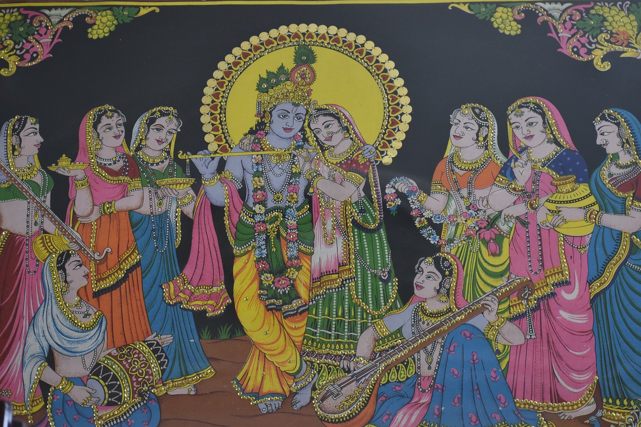 Radha Krishna, Dažymas, Tradicinis, Nemokamos Nuotraukos,  Nemokama Licenzija