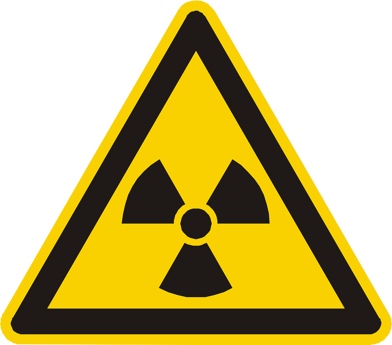 Radioaktyvus, Spinduliavimo, Apšvietimas, Radium, Branduolinė, Įspėjimas, Dėmesio, Geltona, Ženklas, Simbolis