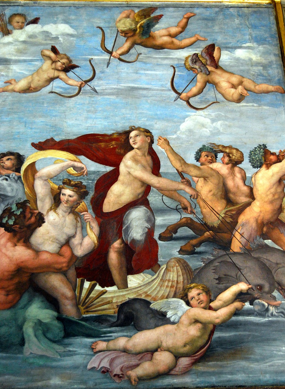 Raffaello Sanzio, Freska, Galatejos Triumfas, Vilna Farnesina, Roma, Dažymas, Menas, Nemokamos Nuotraukos,  Nemokama Licenzija