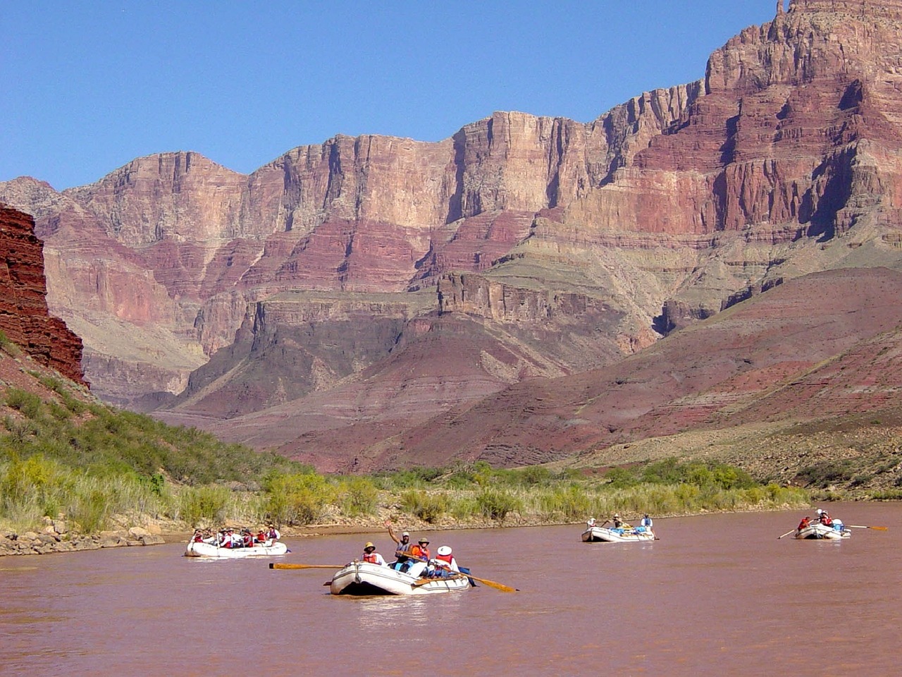 Rafting, Spalado Upė, Baltas Vanduo, Nuotykis, Lauke, Poilsis, Valtys, Didžiojo Kanjono Nacionalinis Parkas, Arizona, Usa