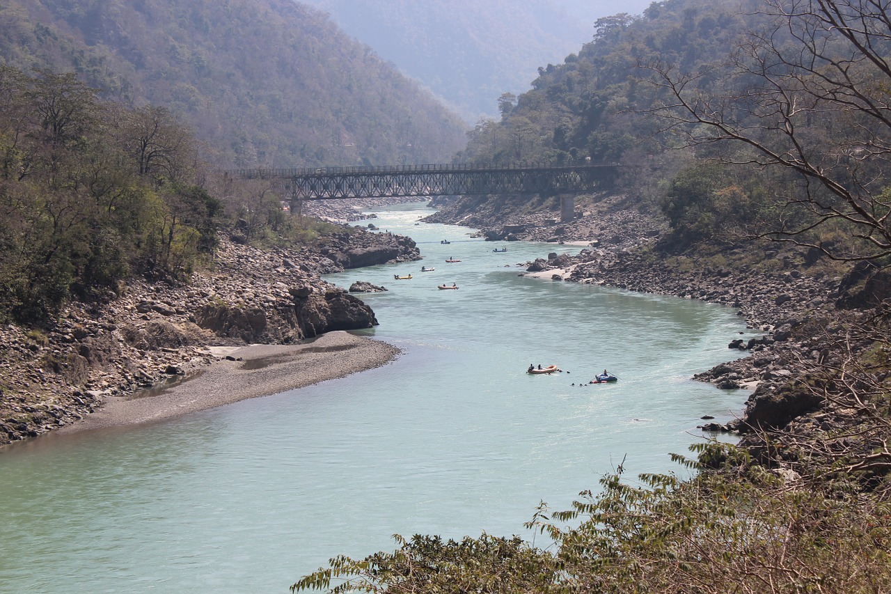 Rafting, Plaustas, Vanduo, Turizmas, Upė, Valtis, Nuotykis, Rishikesh, Uttarakhand, Žalias