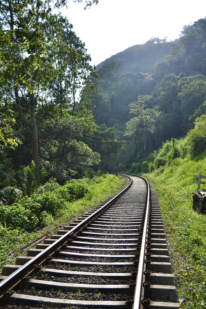 Geležinkelio Kelias, Geležinkelis, Bėgiai, Traukinys, Transportas, Kelias, Tunelis, Šri Lanka, Ceilonas, Mawanella