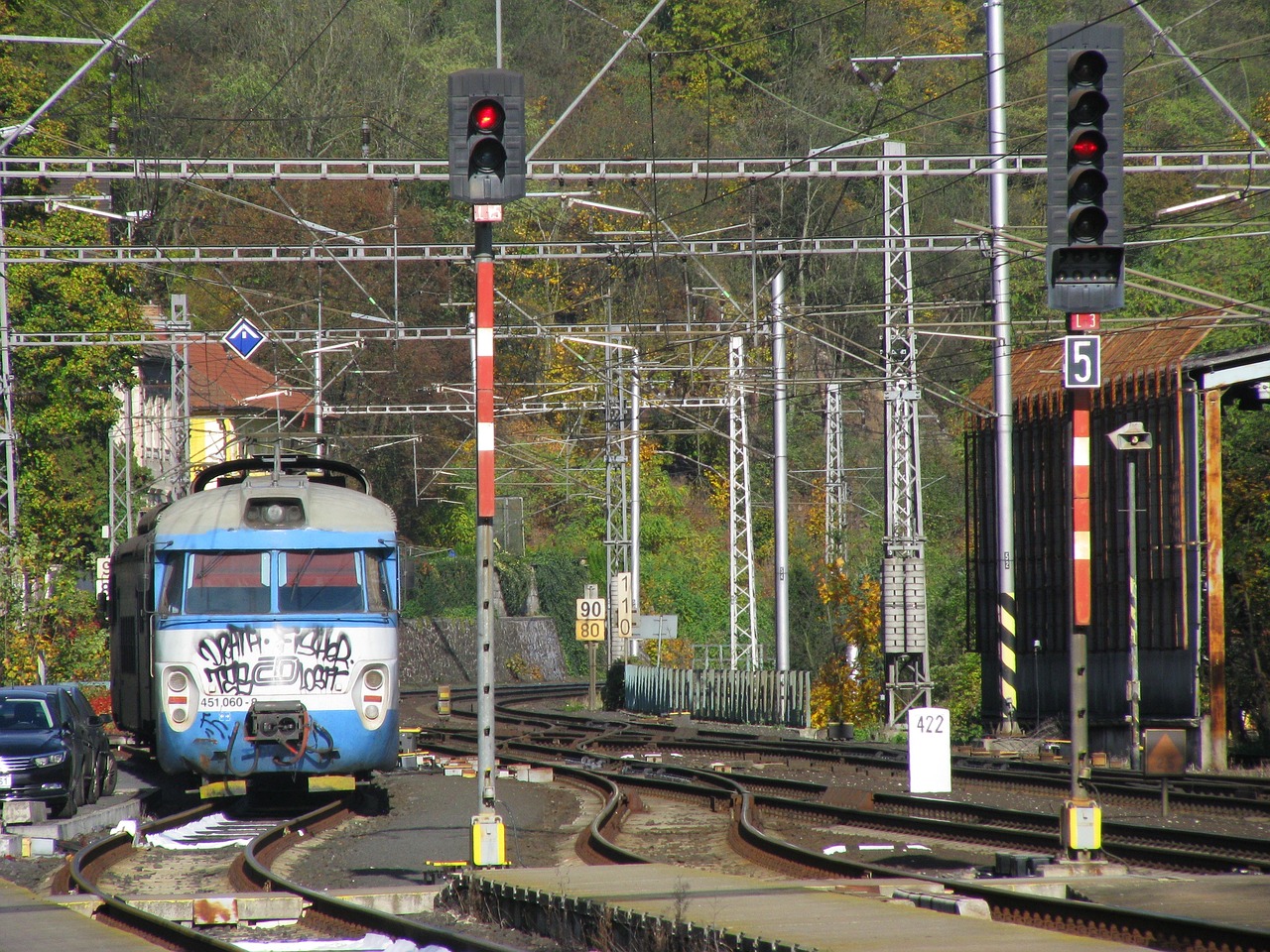 Geležinkelis, Transportas, Traukinių Stotis, Atrodė, Gleise, Signalai, Geležinkelių Transportas, Geležinkelio Bėgiai, Ceske Dráhy, Čekijos Respublika