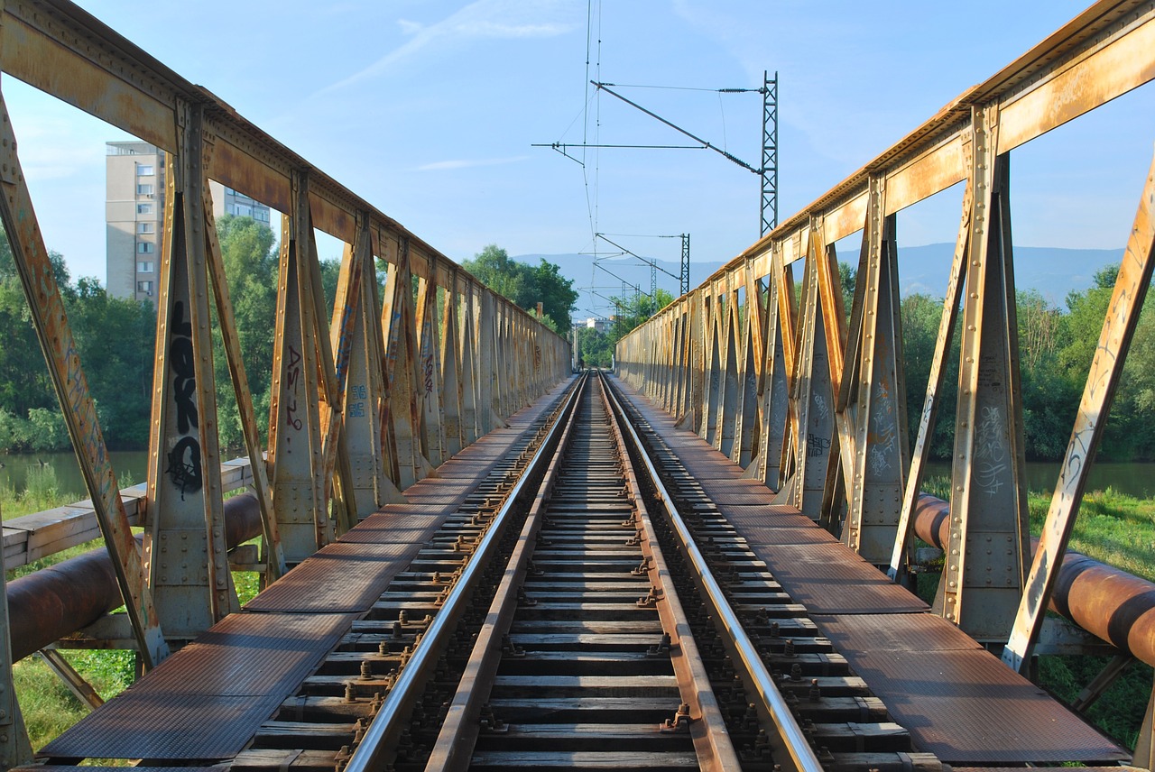 Geležinkelio Tiltas, Pavojingas, Metalas, Neužtikrintas, Bulgarija, Ilgai, Traukinys, Geležinkelis, Kelias, Nemokamos Nuotraukos