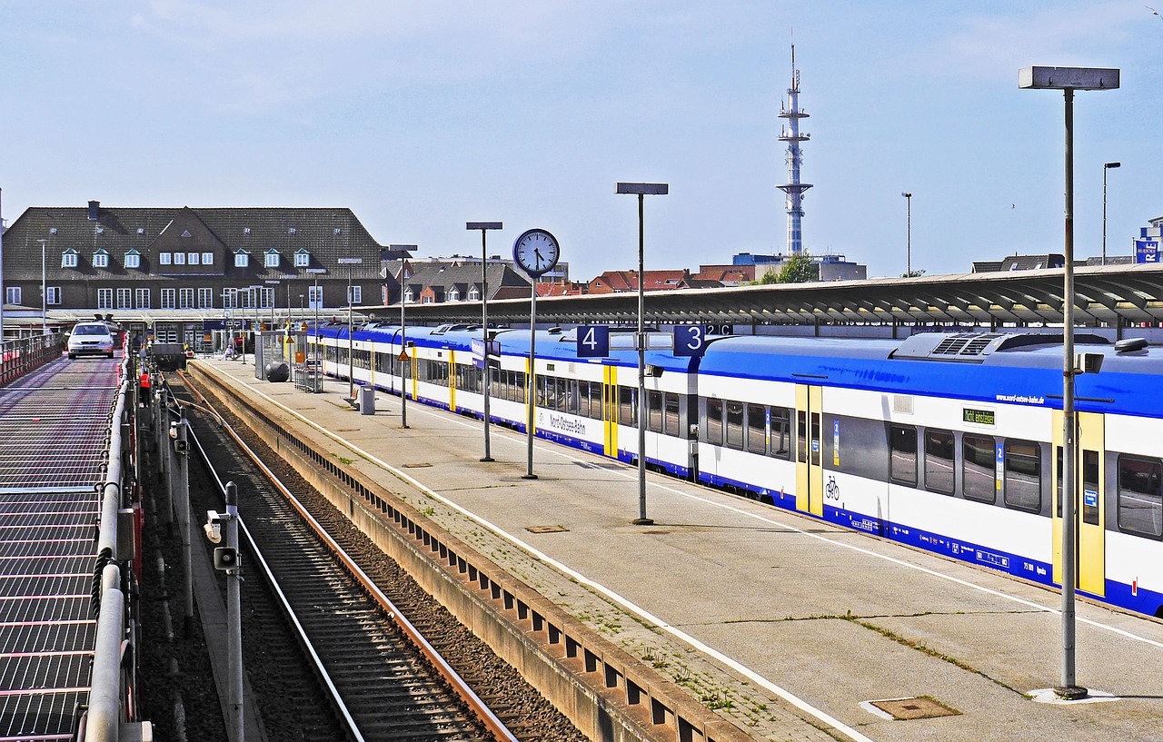Traukinių Stotis,  Westerland,  Sylt,  Galinės Stoties,  Galutinis Tikslas,  Platforma,  Regioninis Traukinys,  Nob,  Nord-Ostsee-Bahn,  Automobilių Vežimas Į Žemyną
