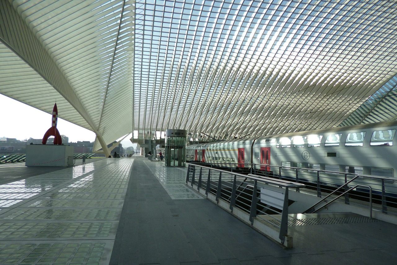 Traukinių Stotis, Liege, Liège, Architektūra, Technologija, Belgija, Pastatas, Šiuolaikiška, Traukinys, Statyba