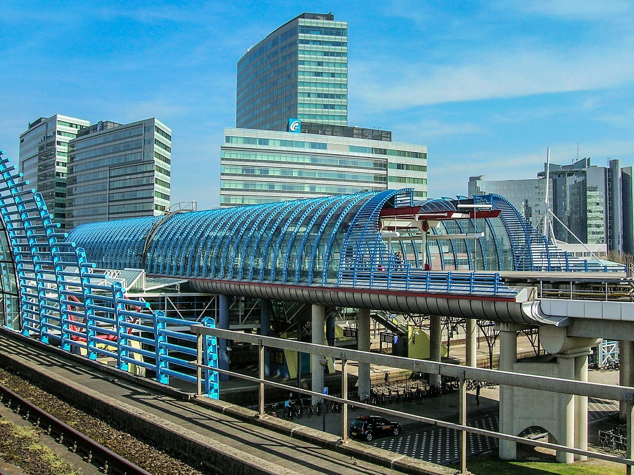 Traukinių Stotis, Amsterdamas, Traukinys, Geležinkelis, Architektūra, Miestas, Nyderlandai, Centrinė Geležinkelio Stotis, Holland, Futuristinis