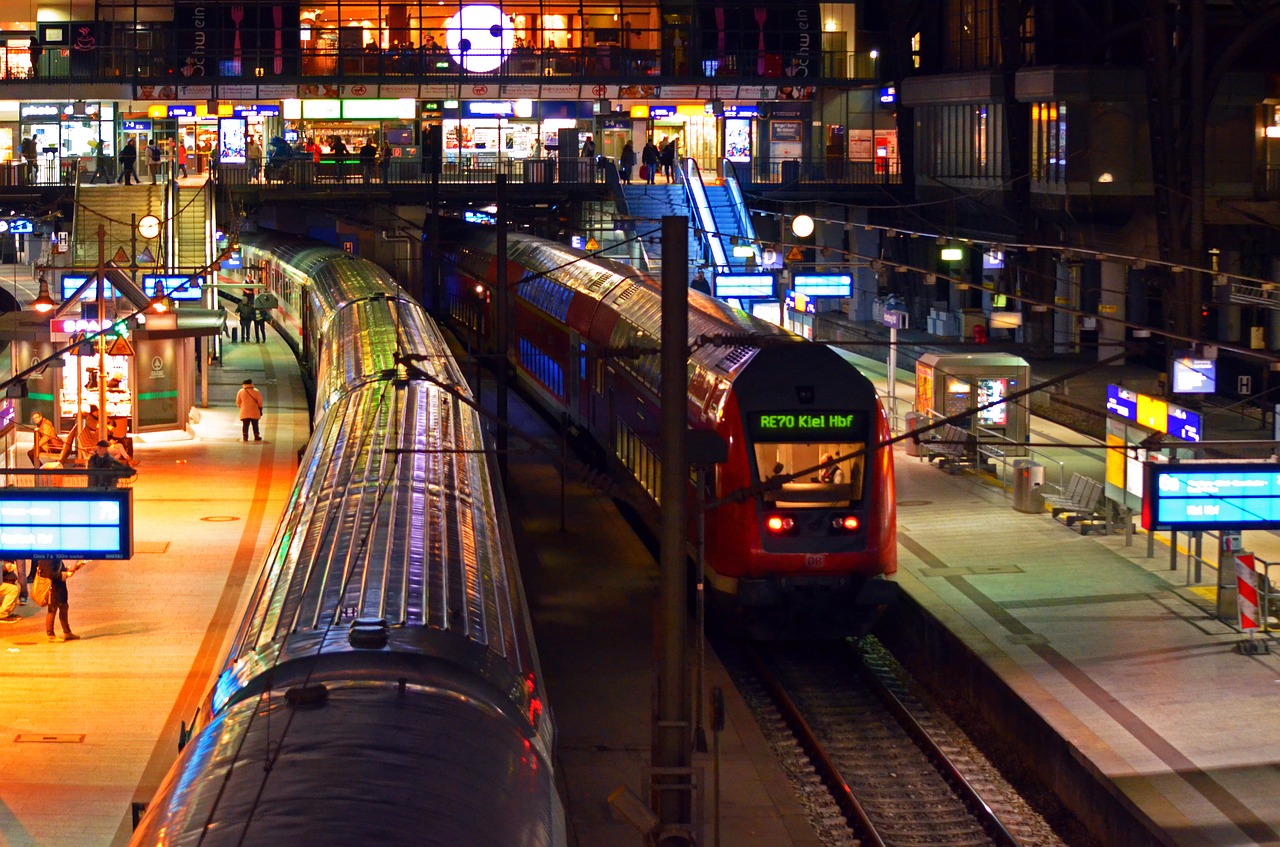 Traukinių Stotis, Centrinė Stotis, Traukiniai, Platforma, Traukinys, Geležinkelių Transportas, Geležinkelio Bėgiai, Geležinkelio Bilietai, Gleise, Hamburgas