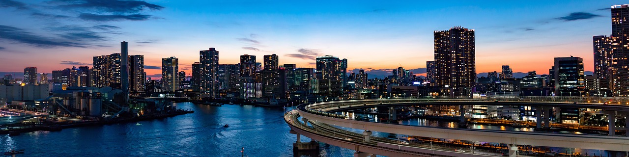 Vaivorykštės Tiltas, Tokyo, Tiltas, Orientyras, Kelionė, Architektūra, Japonija, Miestas, Japanese, Vakaras