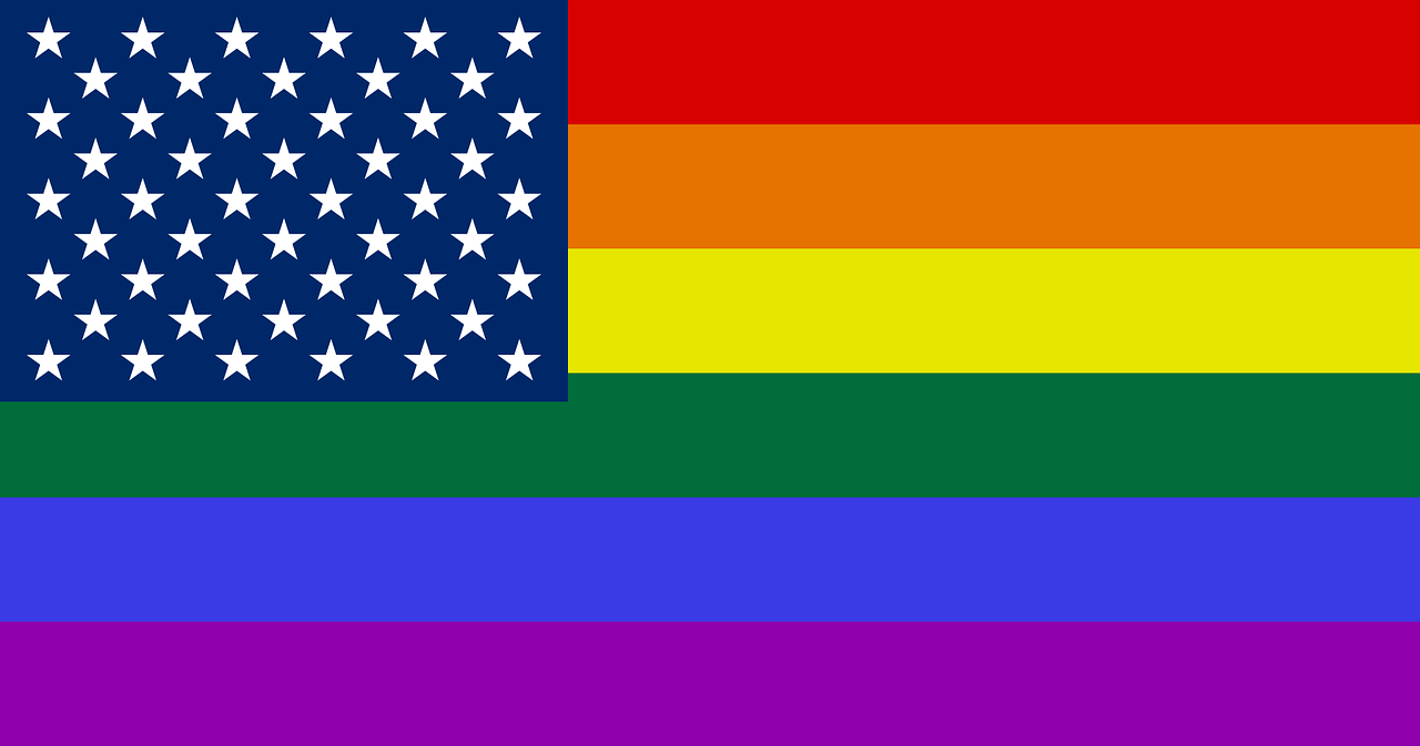 Vaivorykštės Vėliava, Usa Ir Lgbt, Glbt, Simbolis, Dvi Vėliavos Kartu, Pasididžiavimas, Jungtinės Amerikos Valstijos, Amerikietis, Usa, Reklama