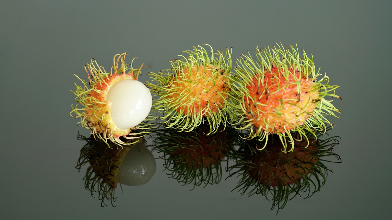 Rambutan,  Vaisių,  Medis,  Tropical,  Tailandas,  Valgomieji,  Pobūdį,  Spalva,  Darbastalio,  Floros