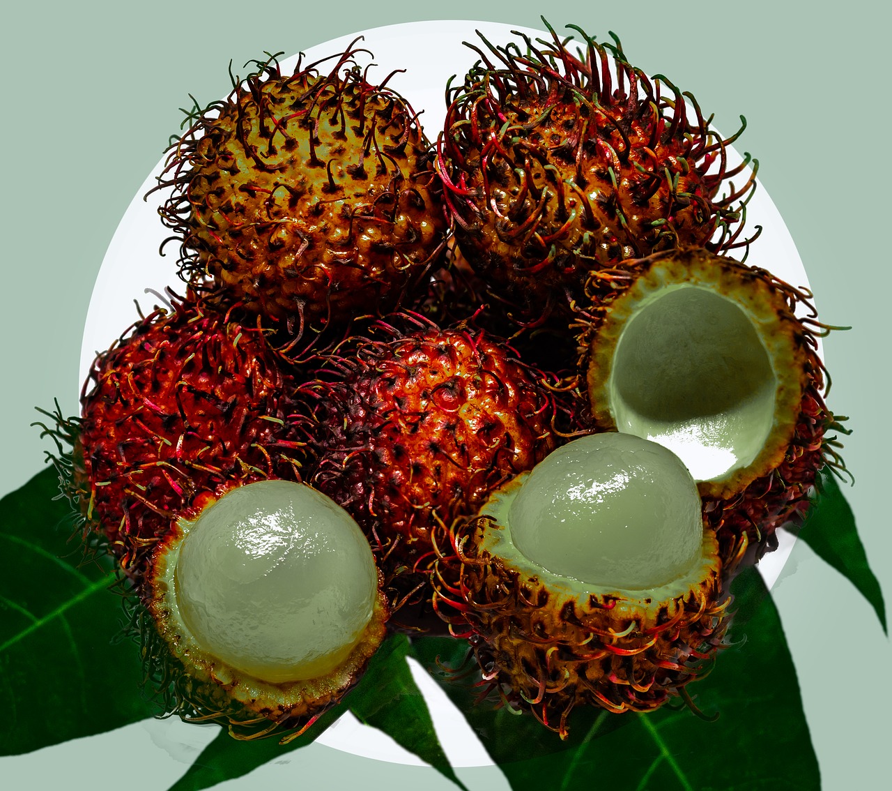 Rambutan,  Vaisių,  Tropical,  Valgomieji,  Plaukuotas,  Spygliuotas,  Malay-Indonesian,  Azijoje,  Vietnamas,  Chom-Chom