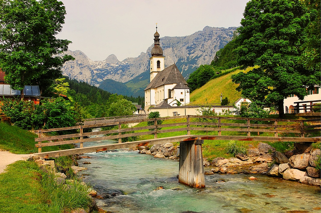 Ramsau, Bavarija, Viršutinė Bavarija, Kalnai, Berchtesgaden, Panorama, Gamta, Nuotaika, Berchtesgadeno Nacionalinis Parkas, Kraštovaizdis