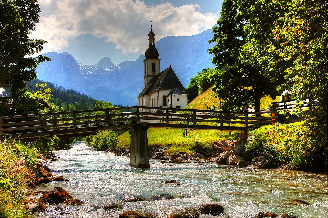Ramsau,  Ramsauer Skausmas,  Poilsio,  Nuotaika,  Berchtesgaden,  Rokas,  Akmenys,  Upė,  Bach,  Laukinių