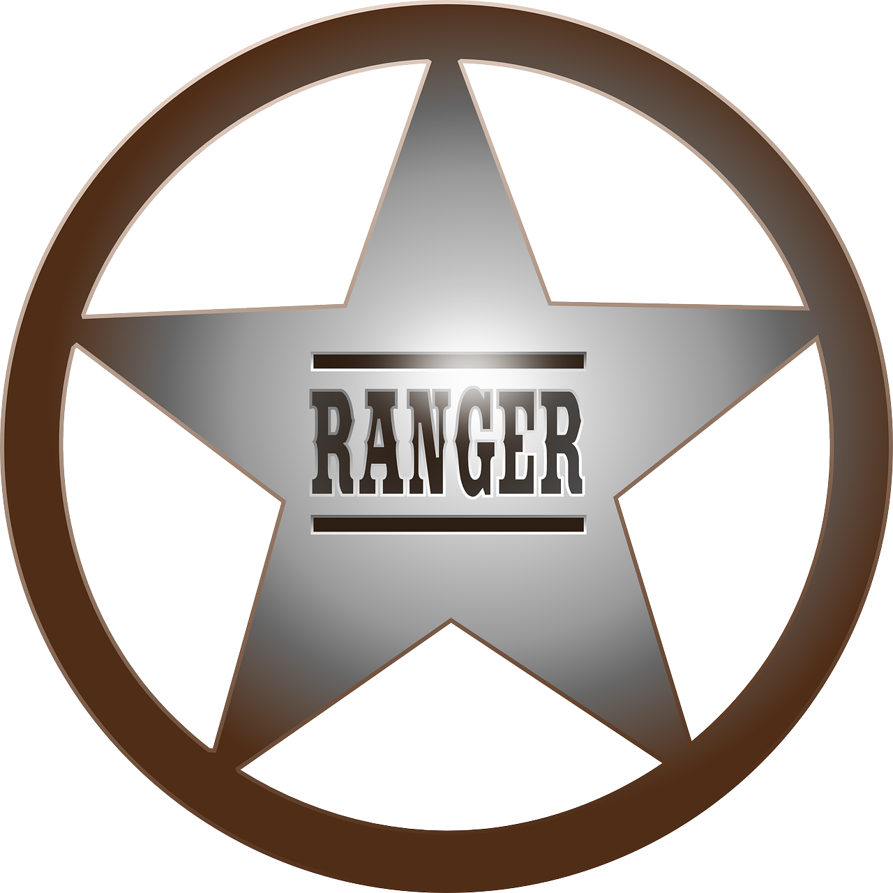 Ranger, Ženklelis, Kaubojus, Teisininkas, Marshal, Neteisėta Pareiga, Policija, Texas, Vakarų, Nemokama Vektorinė Grafika