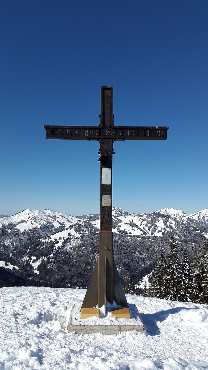 Rangiswanger Ragas, Allgäu, Žiema, Aukščiausiojo Lygio Susitikimas, Viršūnių Susitikimas, Kalnai, Kalnų Viršūnių Susitikimas, Sniegas, Panorama, Šaltas