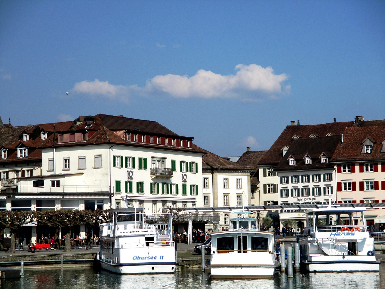 Rapperswil Jona, Ežeras Ciurichas, Laivo Uostas, Senamiestis, Kantono St ., Gallen, Šveicarija, Nemokamos Nuotraukos,  Nemokama Licenzija