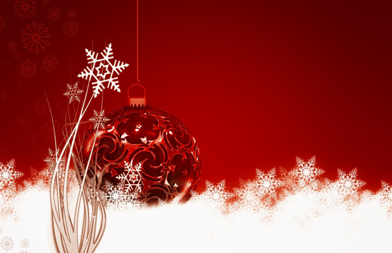 Raudona, Balta, Sniegas, Siluetas, Kalėdos, Kalėdinis Ornamentas, Flora, Kringel, Ratas, Žvaigždė