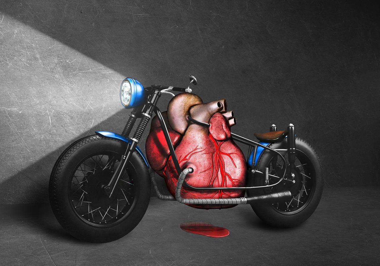 Raudonųjų Kraujo Mėlyna Motociklo,  Raudona,  Kraujo,  Mėlyna,  Motociklų,  Šviesos,  Žibintai,  Skaitmeninis Menas,  Photoshop,  Fotomanipuliacijos