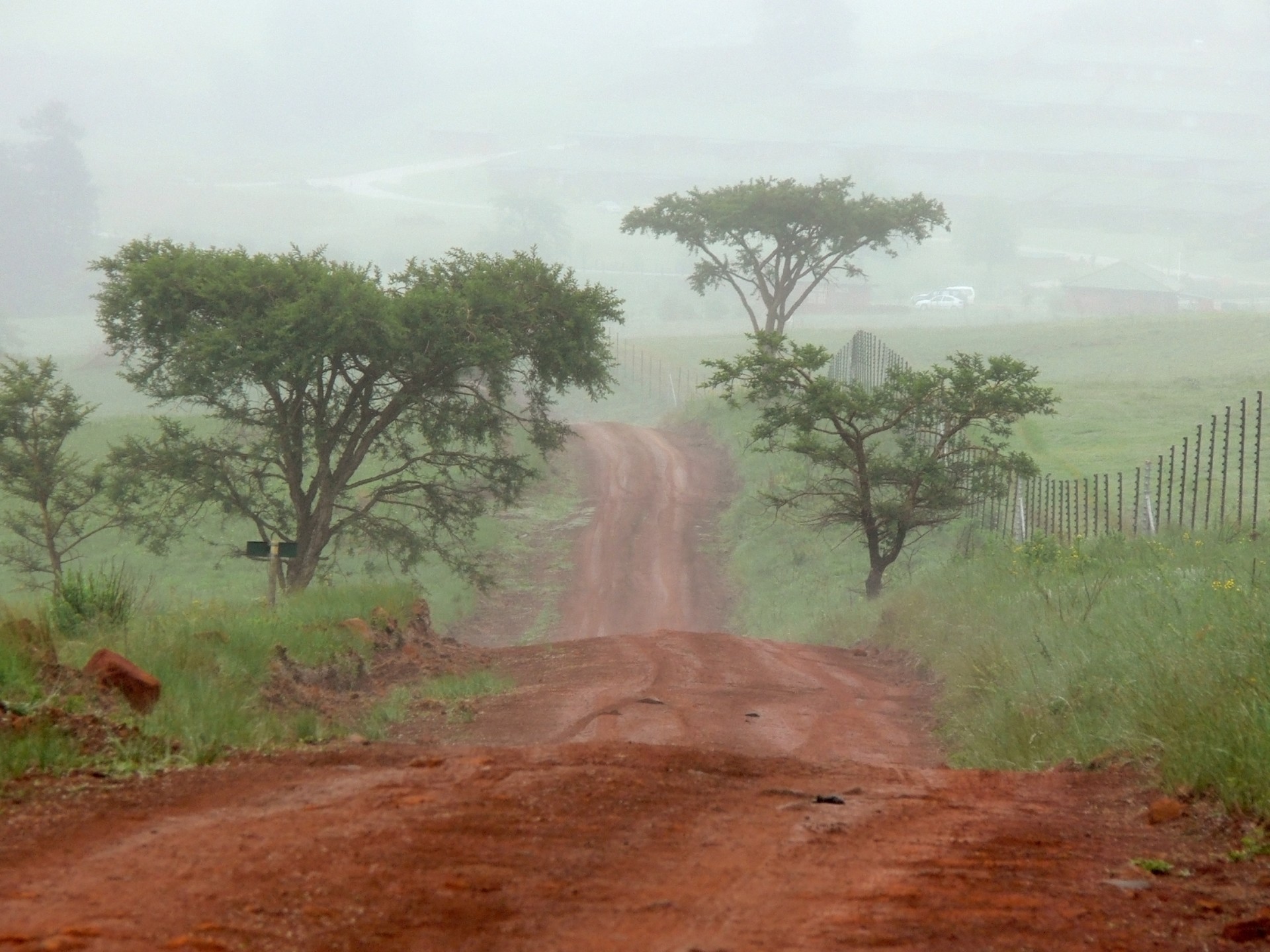 Raudona,  Žemė,  Kelias,  Veldt,  Migla,  Pietų Afrika,  Raudonasis Purvo Kelias, Nemokamos Nuotraukos,  Nemokama Licenzija