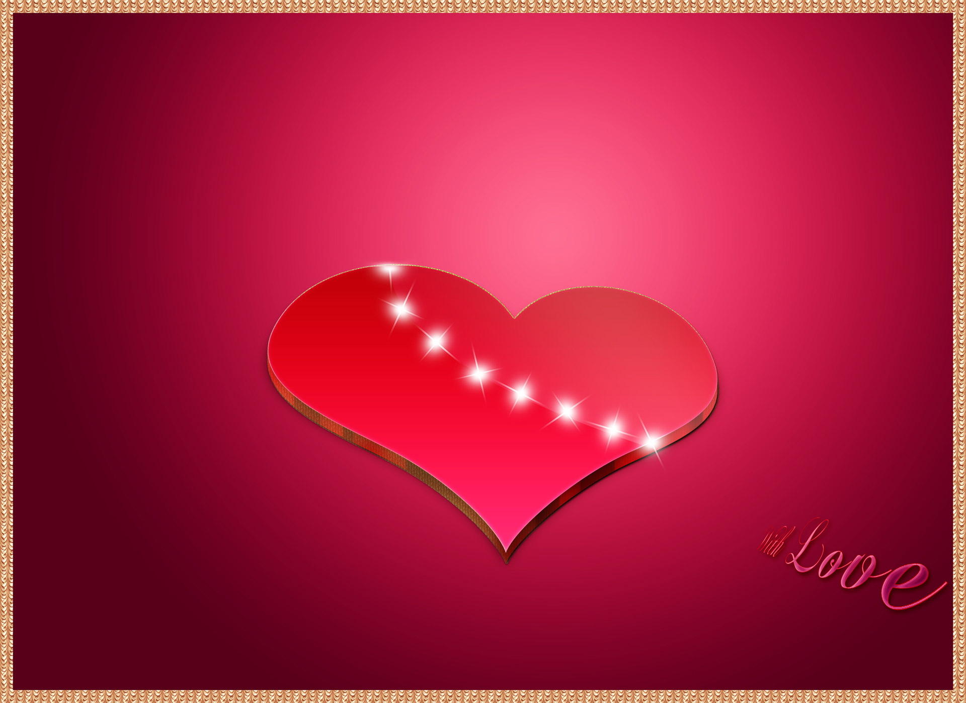 Valentine,  Raudona,  Širdis,  3D,  Romantiškas,  Meilė,  Pažintys,  Raudona Širdis - Auksinis Rėmas, Nemokamos Nuotraukos,  Nemokama Licenzija