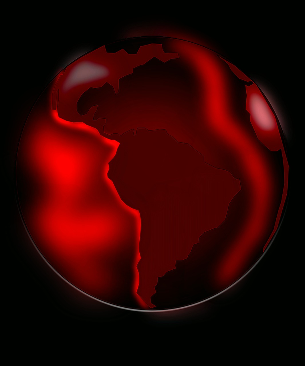Raudonas Žemėlapis,  Baisus Žemėlapis,  Randas Žemė,  Pietų Amerika,  Lotynų Amerika,  Gaublys,  Tamsi,  Tamsus Žemėlapis,  Tamsios Šalys,  Poli