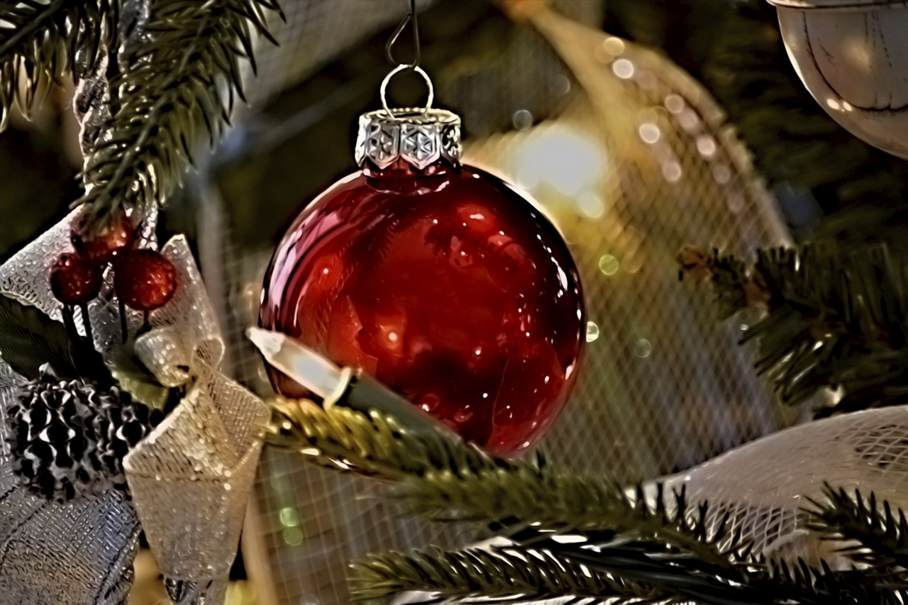 Raudonas Ornamentas, Kalėdos, Kalėdų Eglutė, Beabilis, Tradicinis, Kalėdinis Kamuolys, Ornamentas, Raudona, Nemokamos Nuotraukos,  Nemokama Licenzija