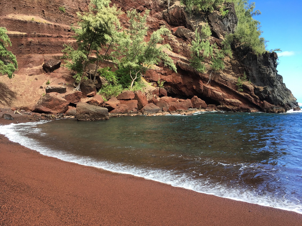 Raudonasis Pyktis, Raudonasis Smėlio Paplūdimys, Hawaii, Nemokamos Nuotraukos,  Nemokama Licenzija