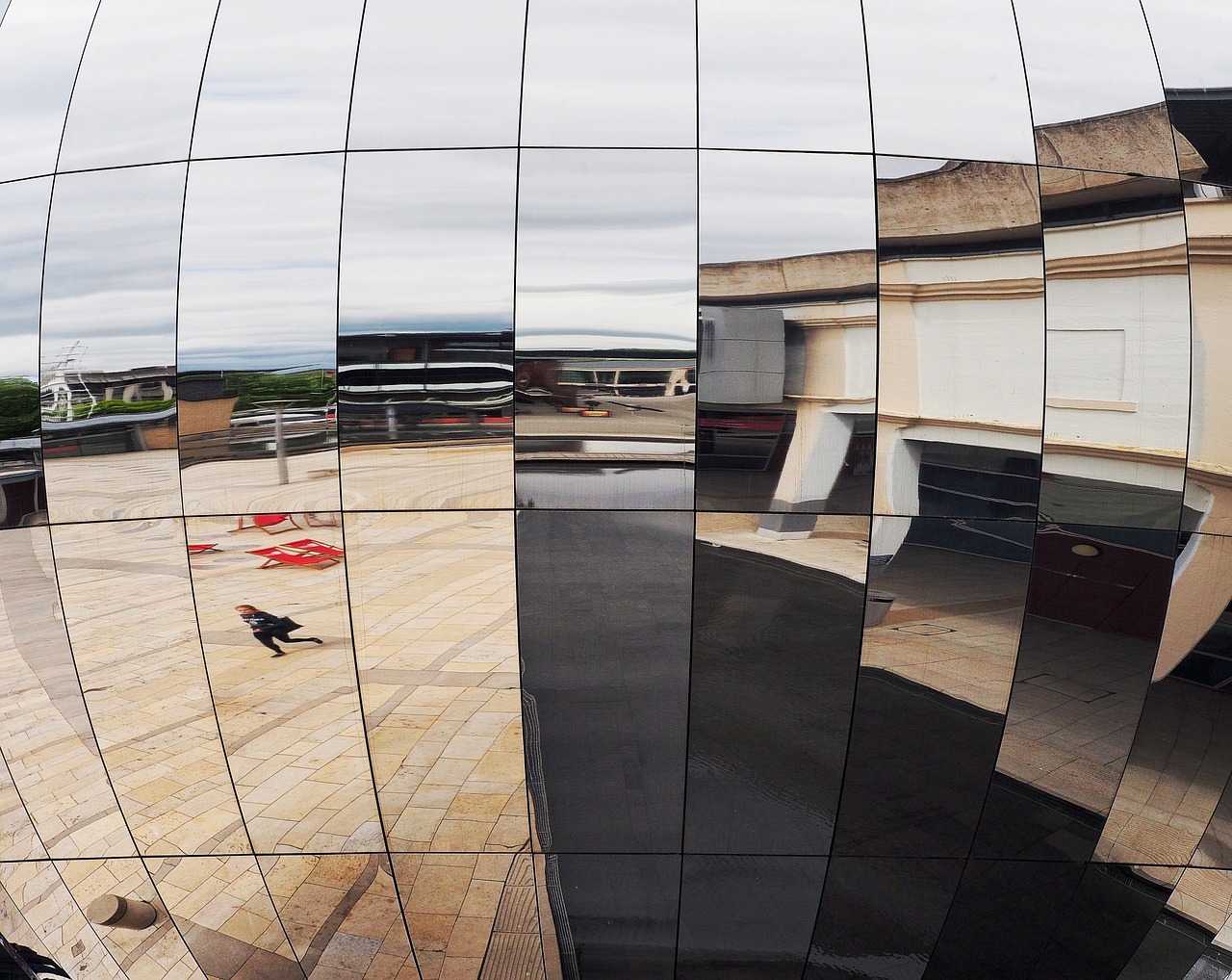 Atspindys, Bristolio Planetariumas, Veidrodis, Pastatas, Architektūra, Miesto, Šiuolaikiška, Apvalus, Sfera, Išlenktas