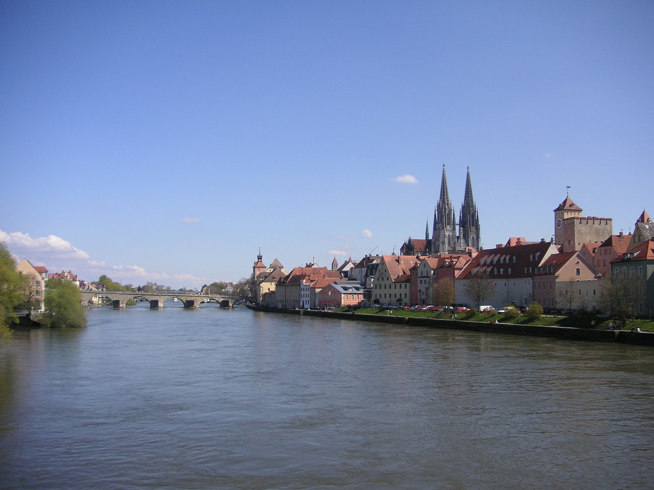 Regensburgas, Danube, Upė, Istoriškai, Akmeninis Tiltas, Dom, Bavarija, Nemokamos Nuotraukos,  Nemokama Licenzija