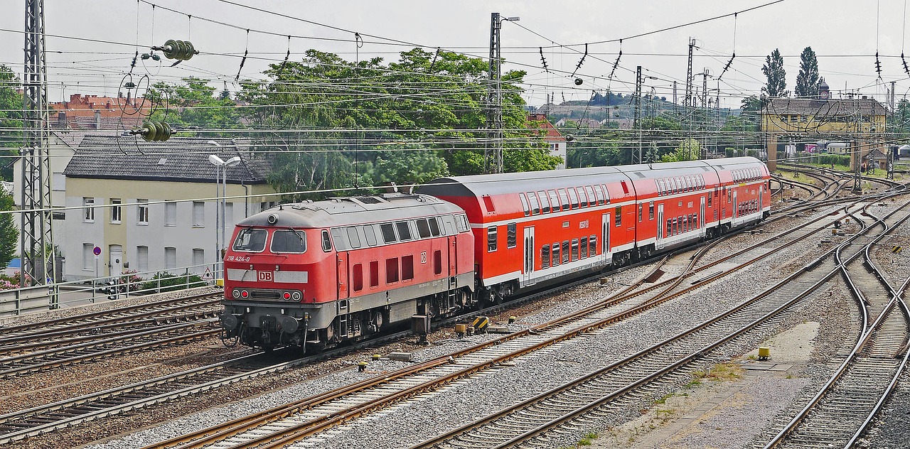 Regioninė-Express, Doppelstockzug, Lokbespannt, Stumiamas, Dyzelinis Lokomotyvas, Br218, Br 218, Išeiti, Neustadt An Der Weinstraße, Karlsruhe
