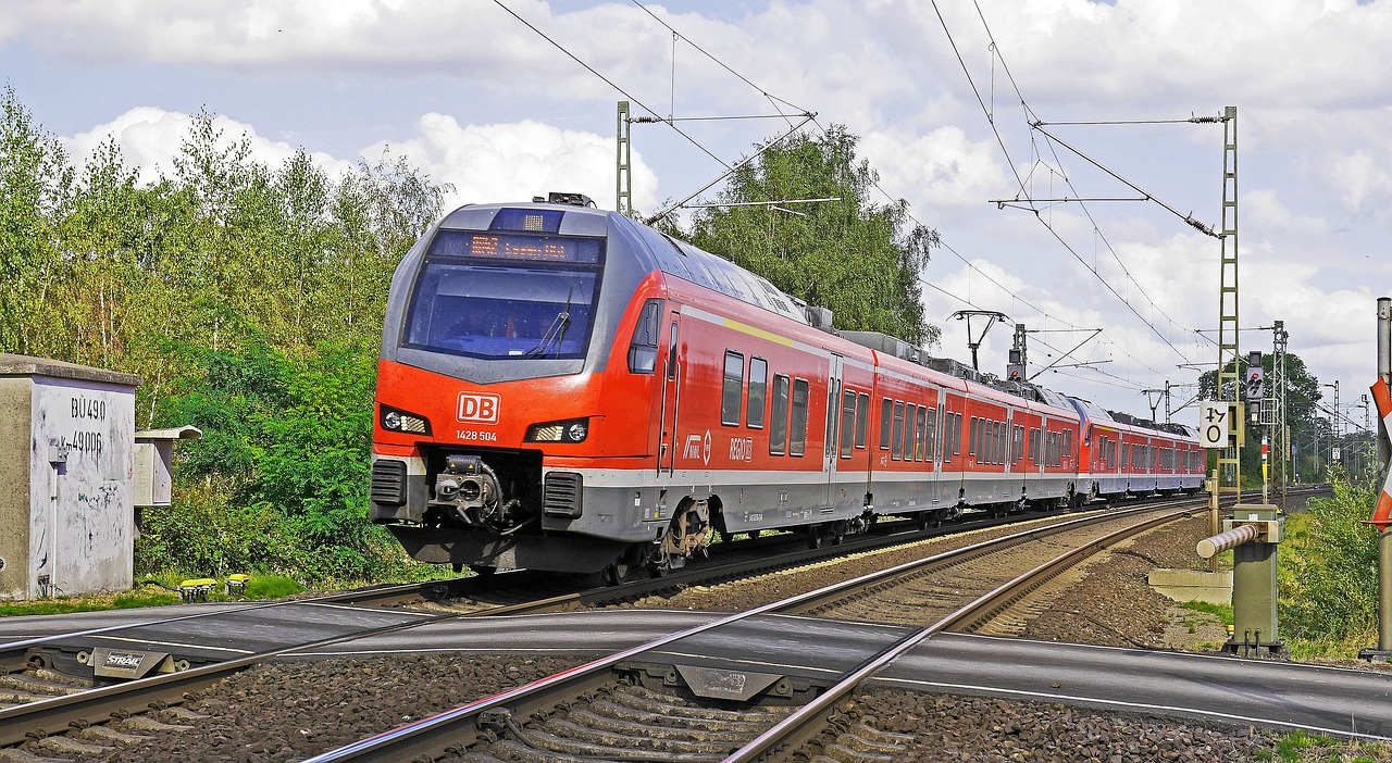 Regioninis Traukinys, Deutsche Bahn, Munster - Valgyti, Münsterland, Westfalen, Lygių Perėjimas, Purvo Kelias, Pagrindinė Linija, Kreivė, Pakreipti
