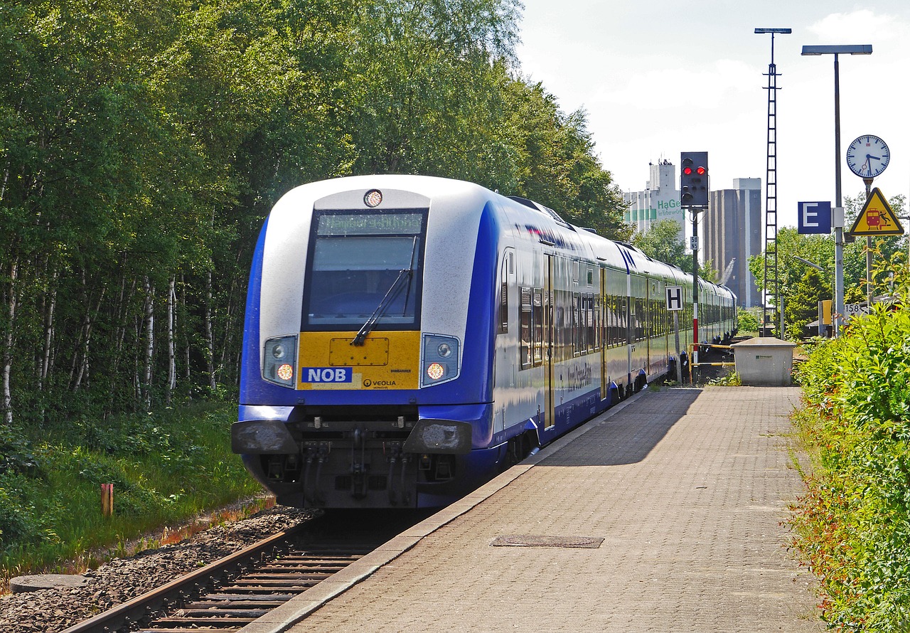 Regioninis Traukinys, Husum Hbf, Vartai, Platforma, Vesterlandas - Hamburgas-Altona, Geležinkelių Transportas, Regioninis Eismas, Öpnv, Geležinkelis, Mokesčio Automobilis